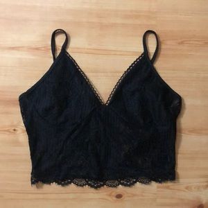 Black Lacey crop top